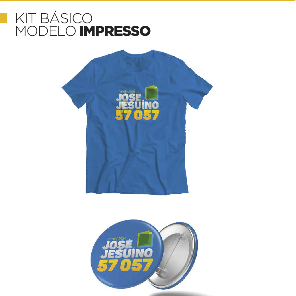 Kit Camiseta e Botton